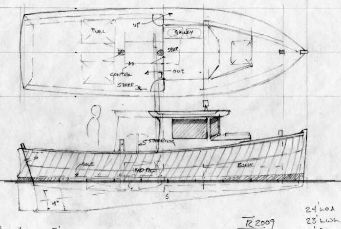 ... 24' Simple Flat-bottomed Workboat ~ Small Boat Designs by Tad Roberts