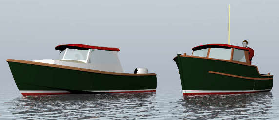 Oak 18' Inshore Fisherman ~ Planing & Semi-displacement Boats Under 29'~ Small  Boat Designs by Tad Roberts