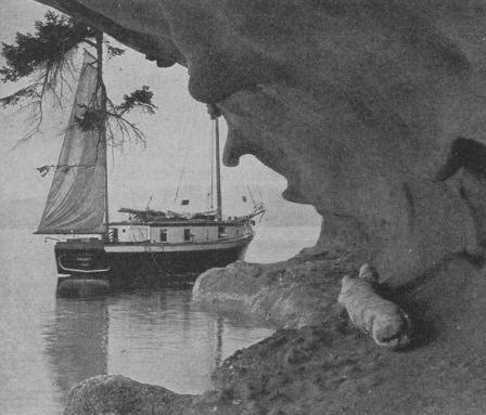 Harry's boat Odamit at Malaspina Galleries, Gabriola Island
