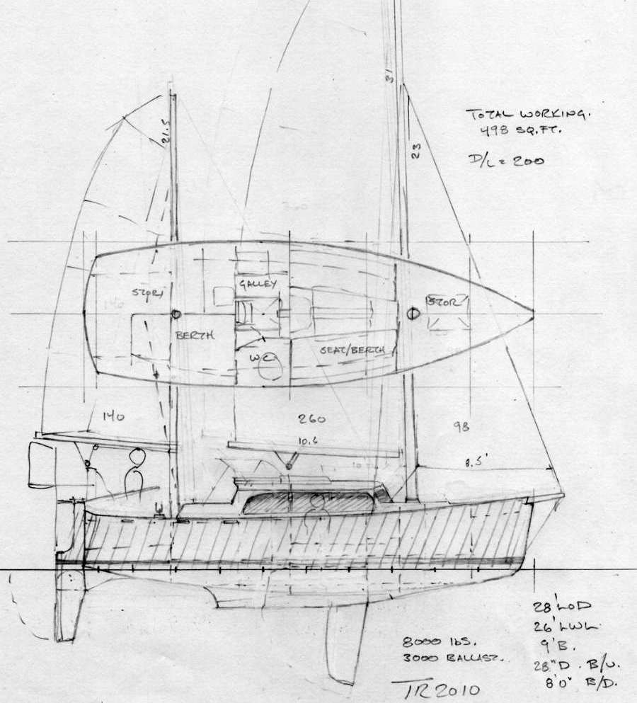 Future Cruiser 28 ~ Small Boat Designs by Tad Roberts