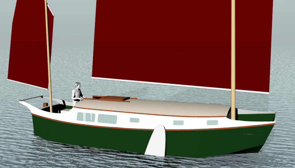 Harry II, 30' LOD, 27' LWL Sailing Scow ~ Small Boat ...