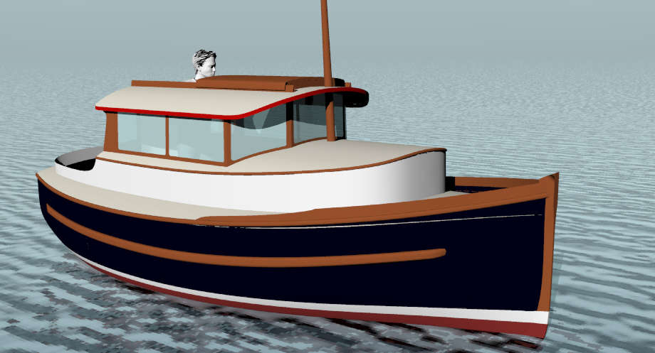 Displacement Power Boats to 30'~ Small Boat Designs by Tad 