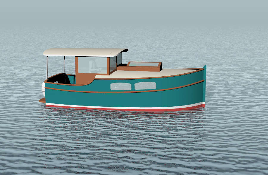 Cruising Shanty 20, 20' Trailerable Outboard Shanty Boat ...
